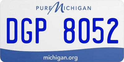 MI license plate DGP8052