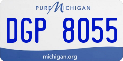 MI license plate DGP8055