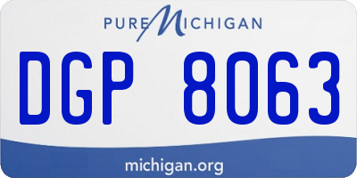 MI license plate DGP8063