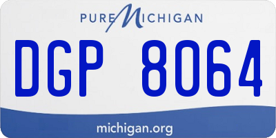 MI license plate DGP8064