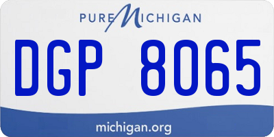 MI license plate DGP8065