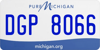 MI license plate DGP8066