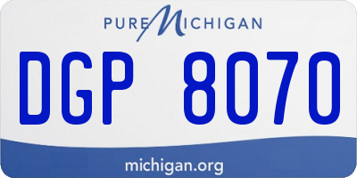 MI license plate DGP8070