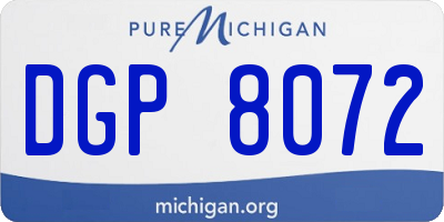 MI license plate DGP8072