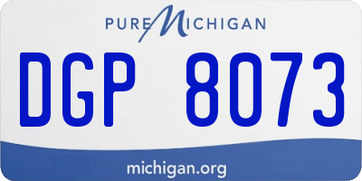 MI license plate DGP8073