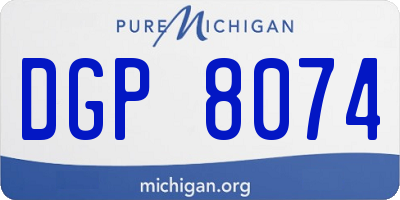 MI license plate DGP8074