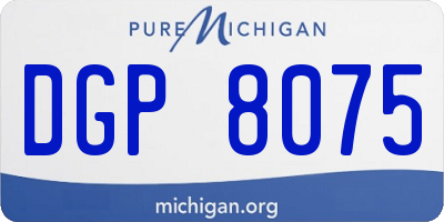 MI license plate DGP8075