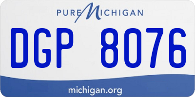 MI license plate DGP8076