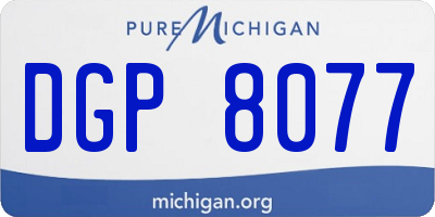 MI license plate DGP8077