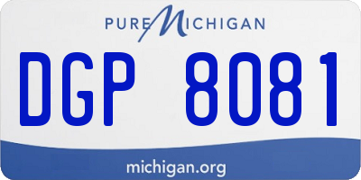MI license plate DGP8081