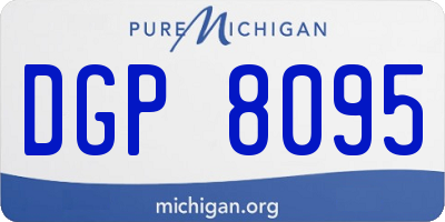MI license plate DGP8095