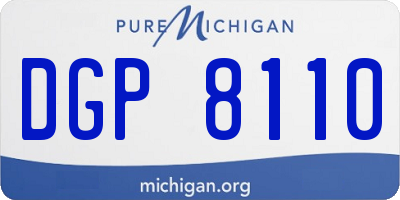 MI license plate DGP8110