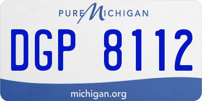 MI license plate DGP8112