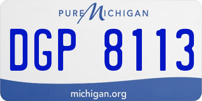 MI license plate DGP8113