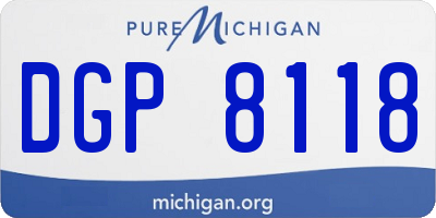 MI license plate DGP8118