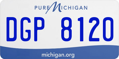 MI license plate DGP8120