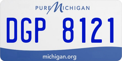 MI license plate DGP8121