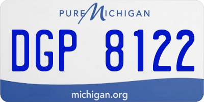 MI license plate DGP8122