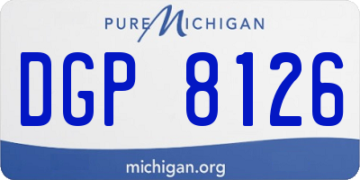 MI license plate DGP8126
