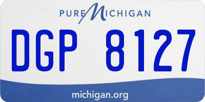 MI license plate DGP8127