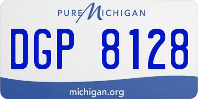 MI license plate DGP8128