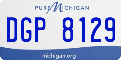 MI license plate DGP8129