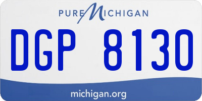 MI license plate DGP8130