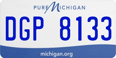MI license plate DGP8133
