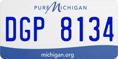 MI license plate DGP8134