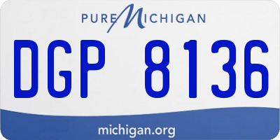 MI license plate DGP8136