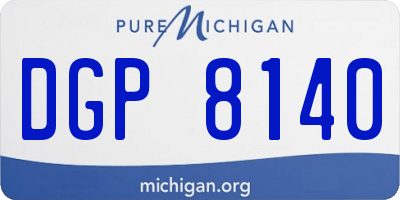 MI license plate DGP8140