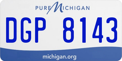 MI license plate DGP8143