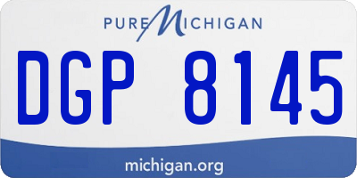 MI license plate DGP8145