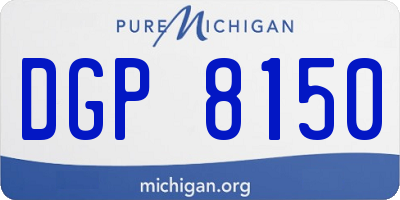 MI license plate DGP8150