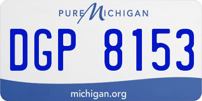 MI license plate DGP8153