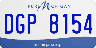 MI license plate DGP8154