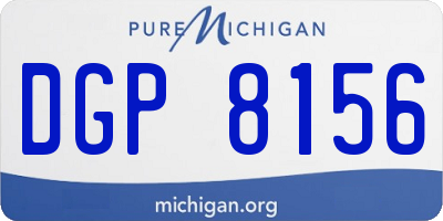 MI license plate DGP8156