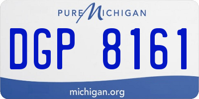 MI license plate DGP8161