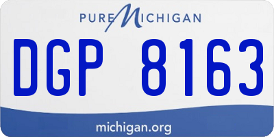 MI license plate DGP8163
