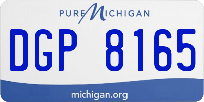 MI license plate DGP8165