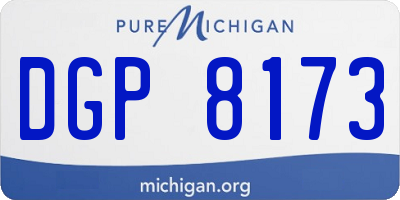 MI license plate DGP8173