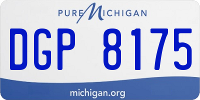 MI license plate DGP8175