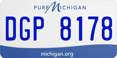 MI license plate DGP8178