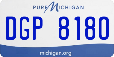 MI license plate DGP8180