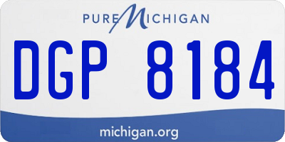 MI license plate DGP8184