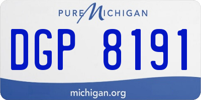 MI license plate DGP8191