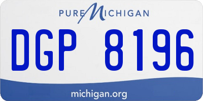 MI license plate DGP8196