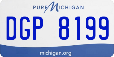 MI license plate DGP8199