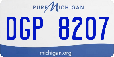 MI license plate DGP8207