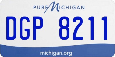 MI license plate DGP8211